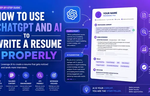 How to Use ChatGPT and AI to Write a Resume Properly